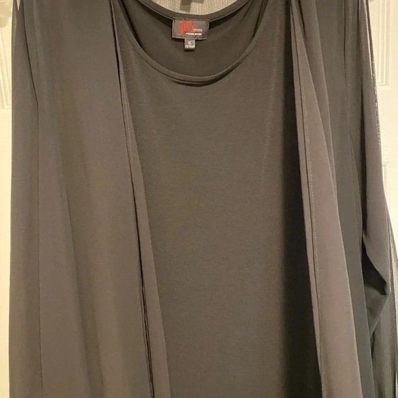 Women Formal Black Maxi Rhinestone Accent Full Coverage Cold Shoulder New XL-2XL - Picture 6 of 12